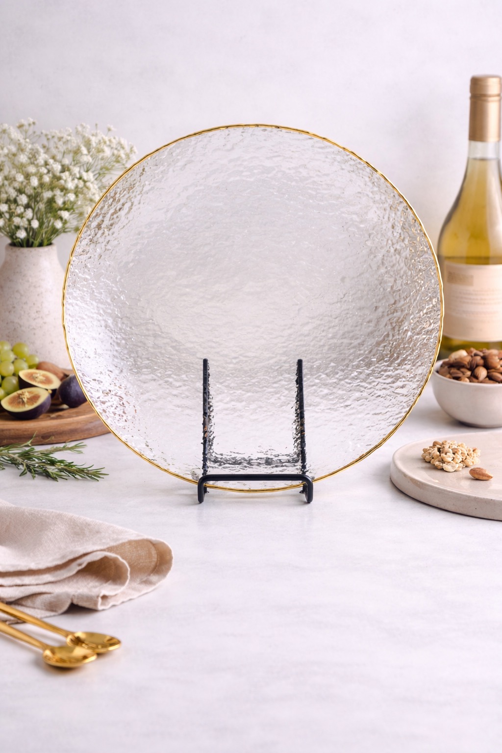 Gold Rim Charger Plate – Clear