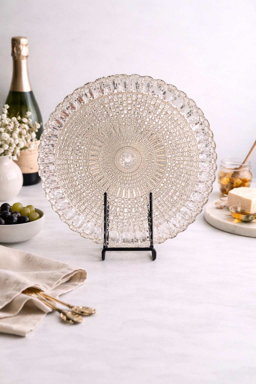 Cut Crystal Charger Plate – Clear