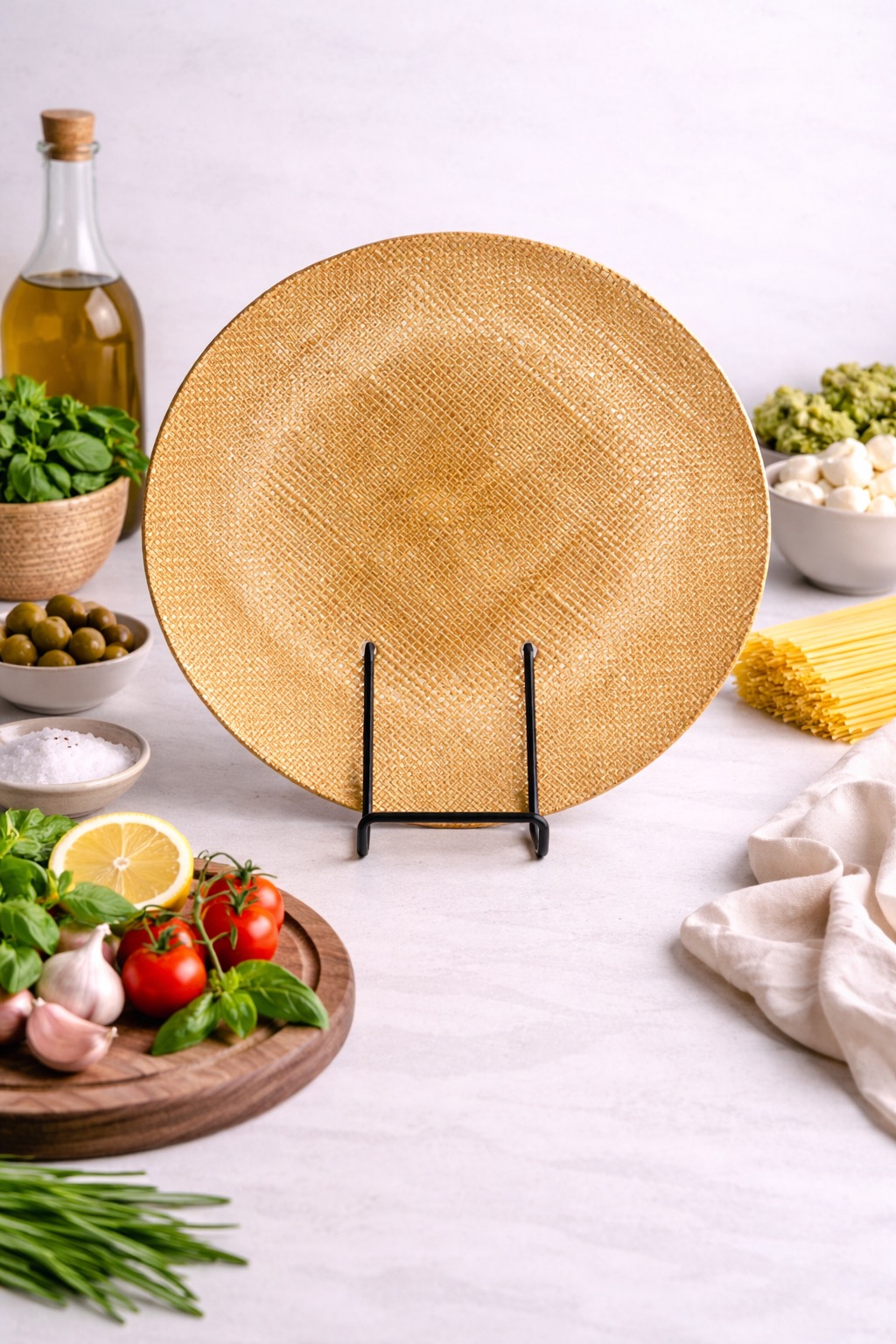 Woven Charger Plate – Natural Gold