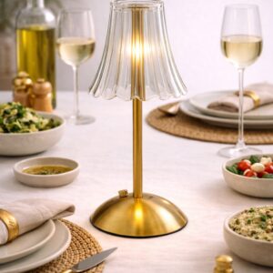 Gold Table Lamp- Transparent
