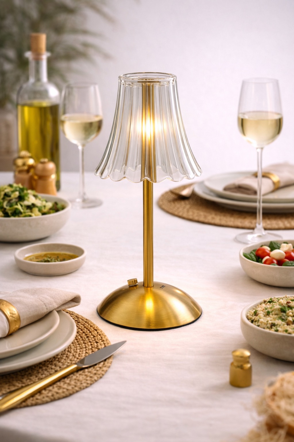 Gold Table Lamp- Transparent