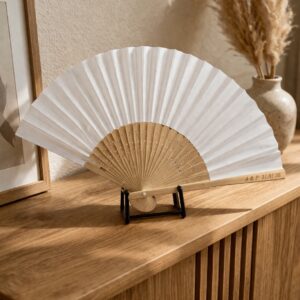 Folding Hand Fan – Ivory (Personalised)