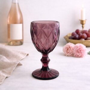 Amethyst Cut Glass – Goblet