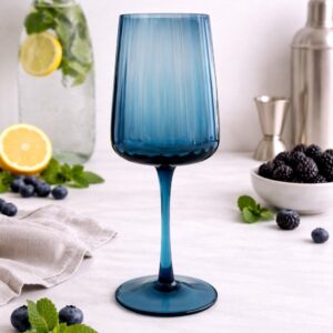 Azure Stem Glass – Ribbed
